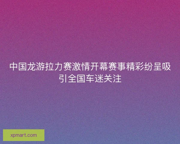 中国龙游拉力赛激情开幕赛事精彩纷呈吸引全国车迷关注